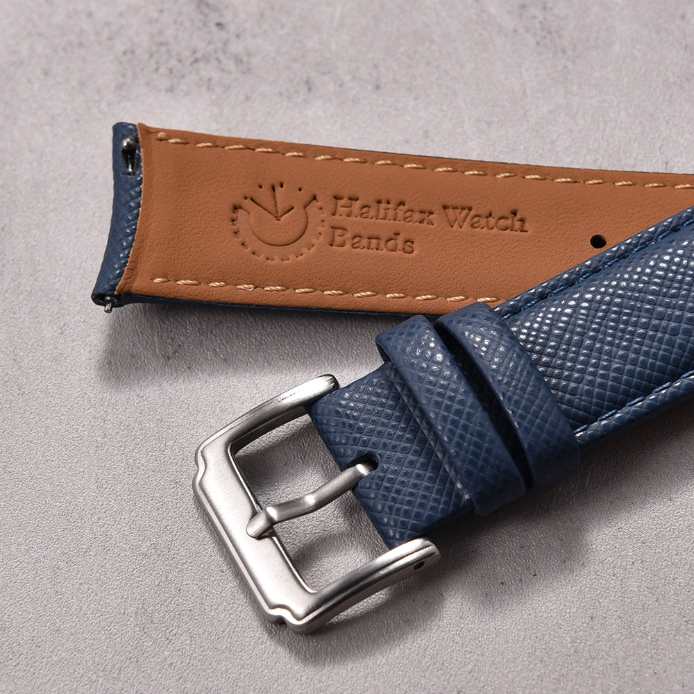 Halifax Watch Bands - Contour Luxe Saffiano Leather Strap