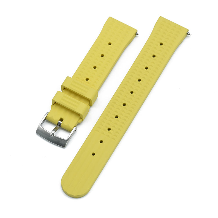 Halifax Watch Bands - Seiko Style Waffle FKM Rubber Strap