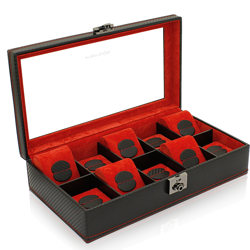 Friedrich23 - Carbon Fiber Look - 10 Watch Box 70021-251