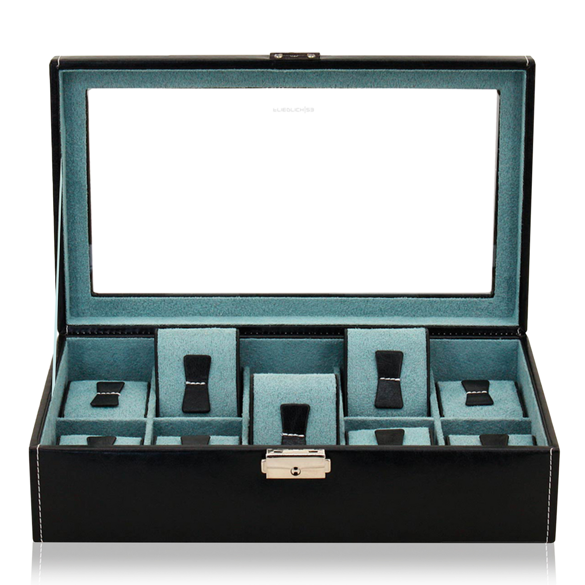 Friedrich23 - Bond 10 Watch Case with Window - Black &amp; Blue