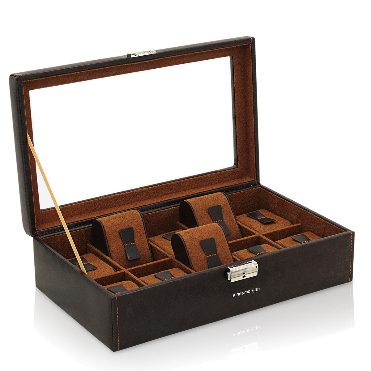 Friedrich23 - Bond 10 Watch Case with Window - Brown