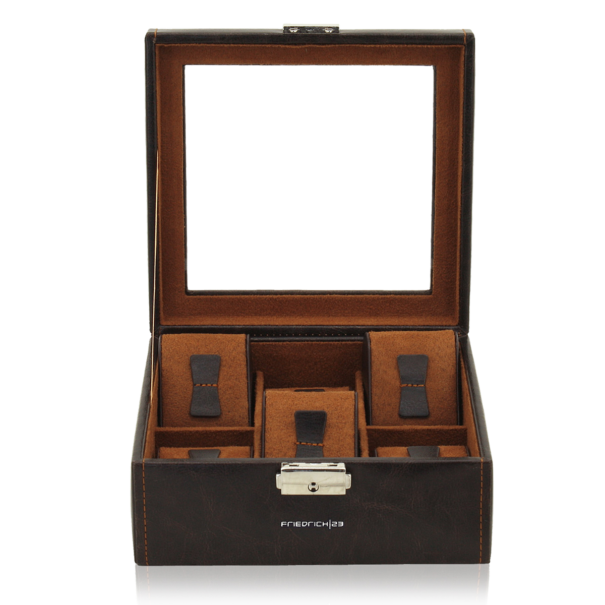 Friedrich23 - Bond 6 Watch Case with Window - Brown