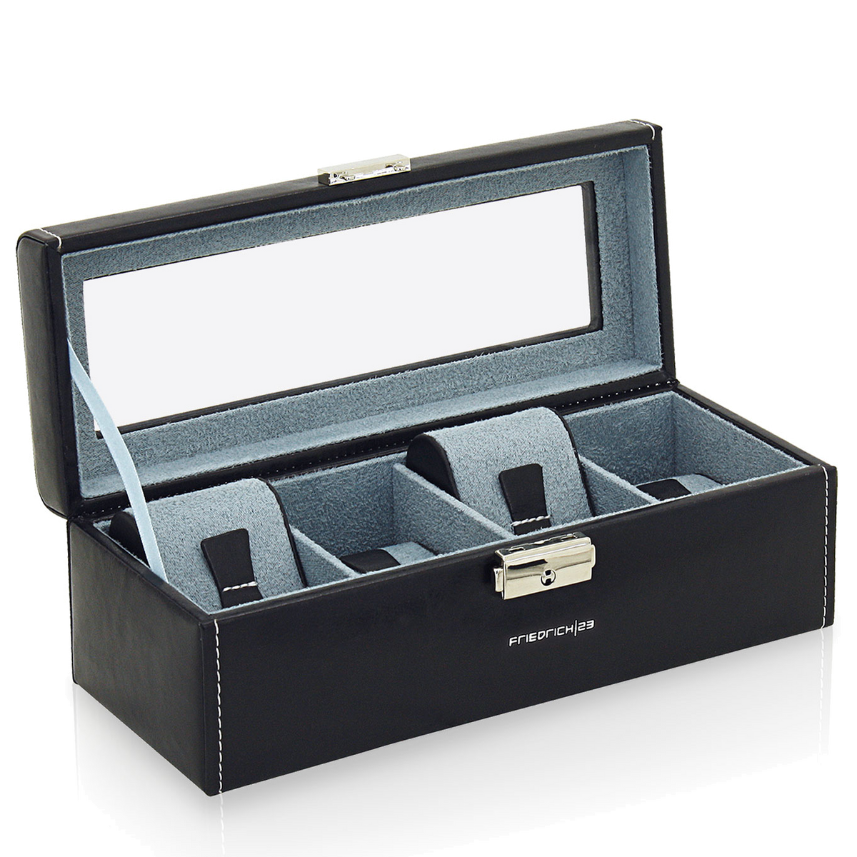 Friedrich23 - Bond 4 Watch Case with Window - Black &amp; Blue