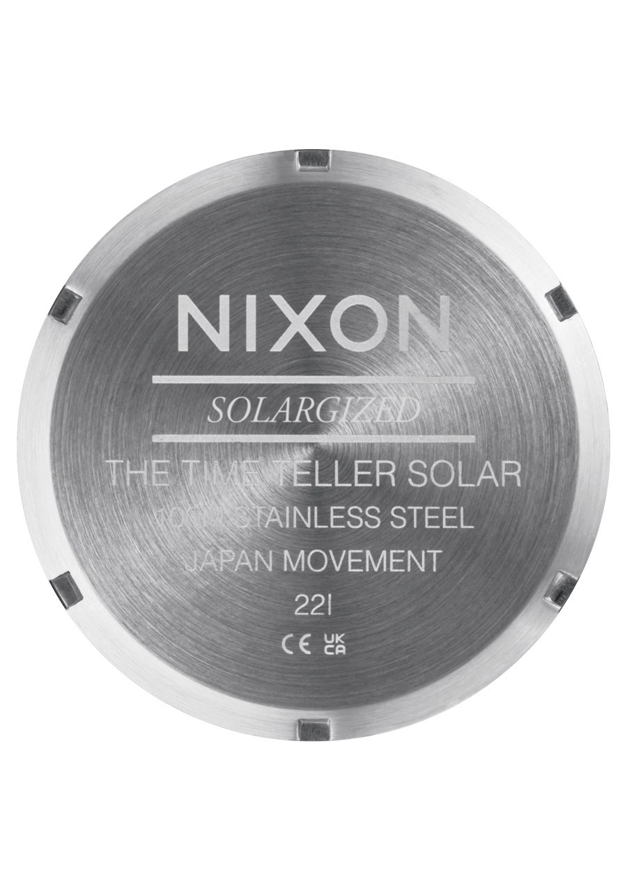 Montre solaire Nixon Time Teller - Argent/Arc-en-ciel