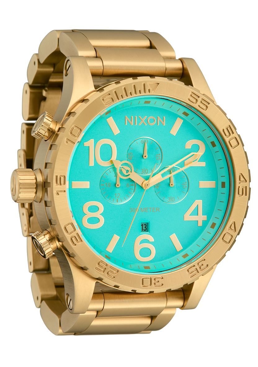 Nixon Watch 51-30 Chrono - Gold/Turquise/Gold