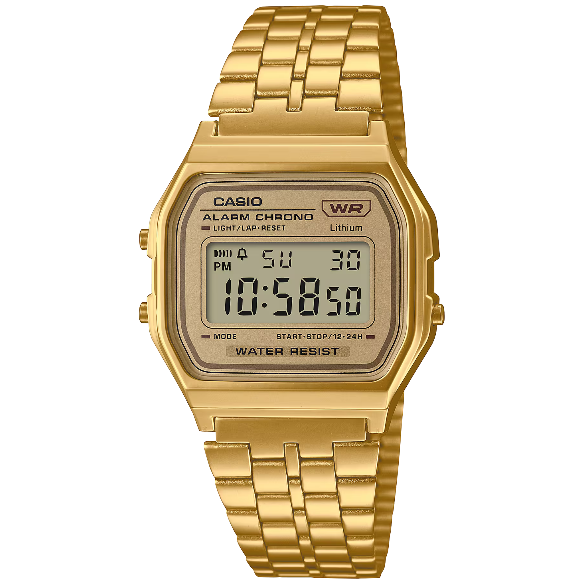 Montre numérique vintage Casio - ton or