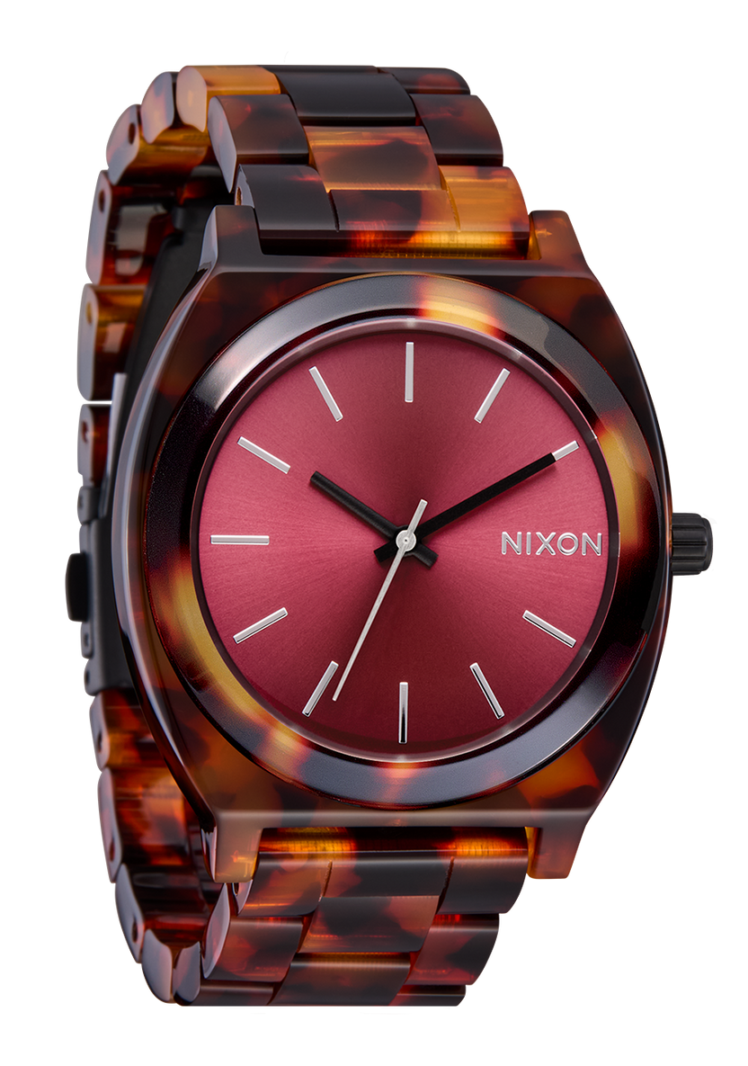 Nixon Watch Time Teller Acetate - Tortoise/Oxblood