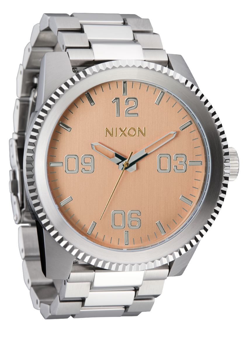Nixon Corporal 48mm SS - Silver/Coral