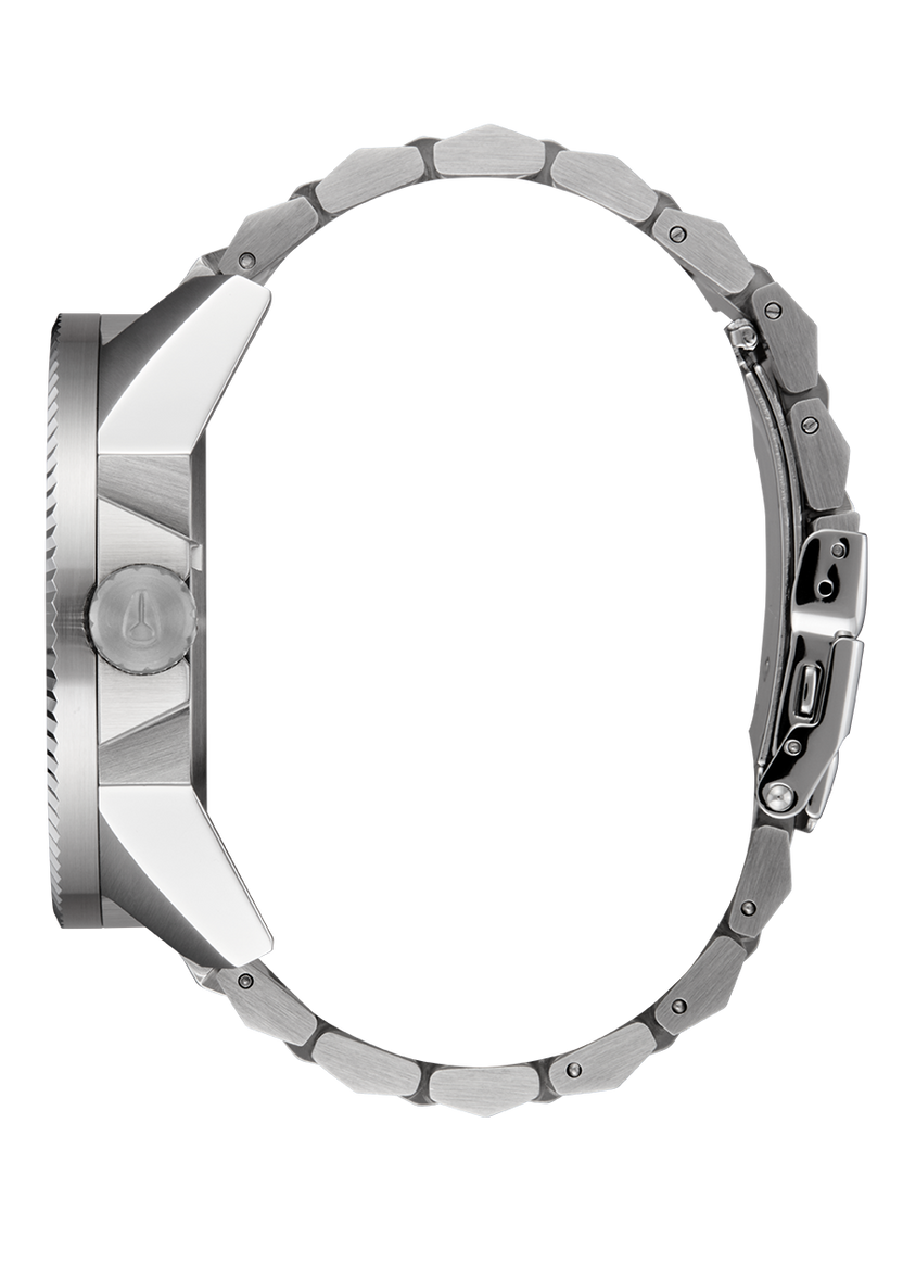 Nixon Corporal 48mm SS - Silver/Coral