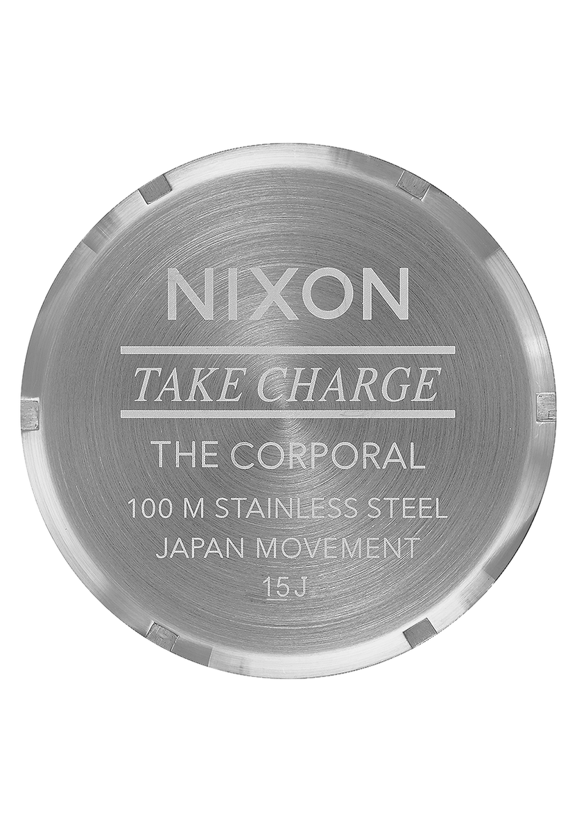 Nixon Corporal 48mm SS - Silver/Coral