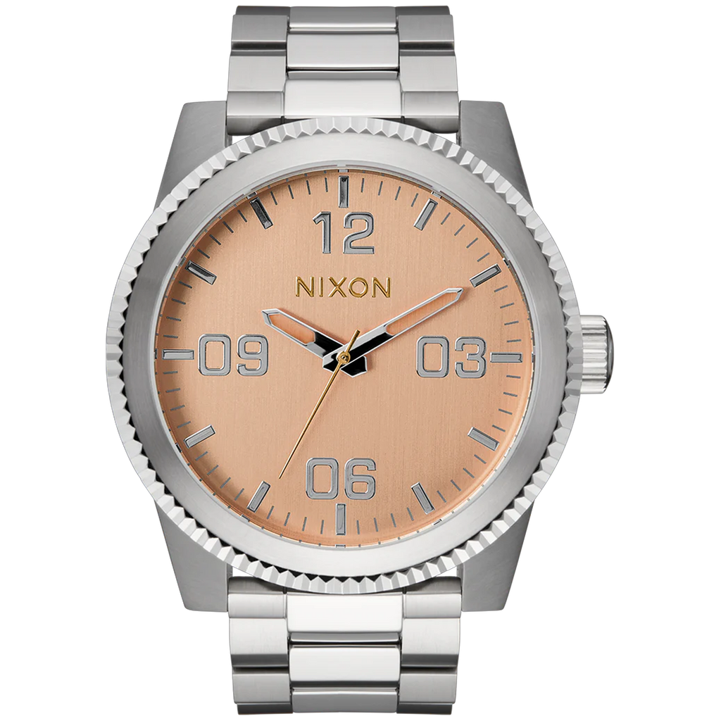 Nixon Corporal 48mm SS - Silver/Coral