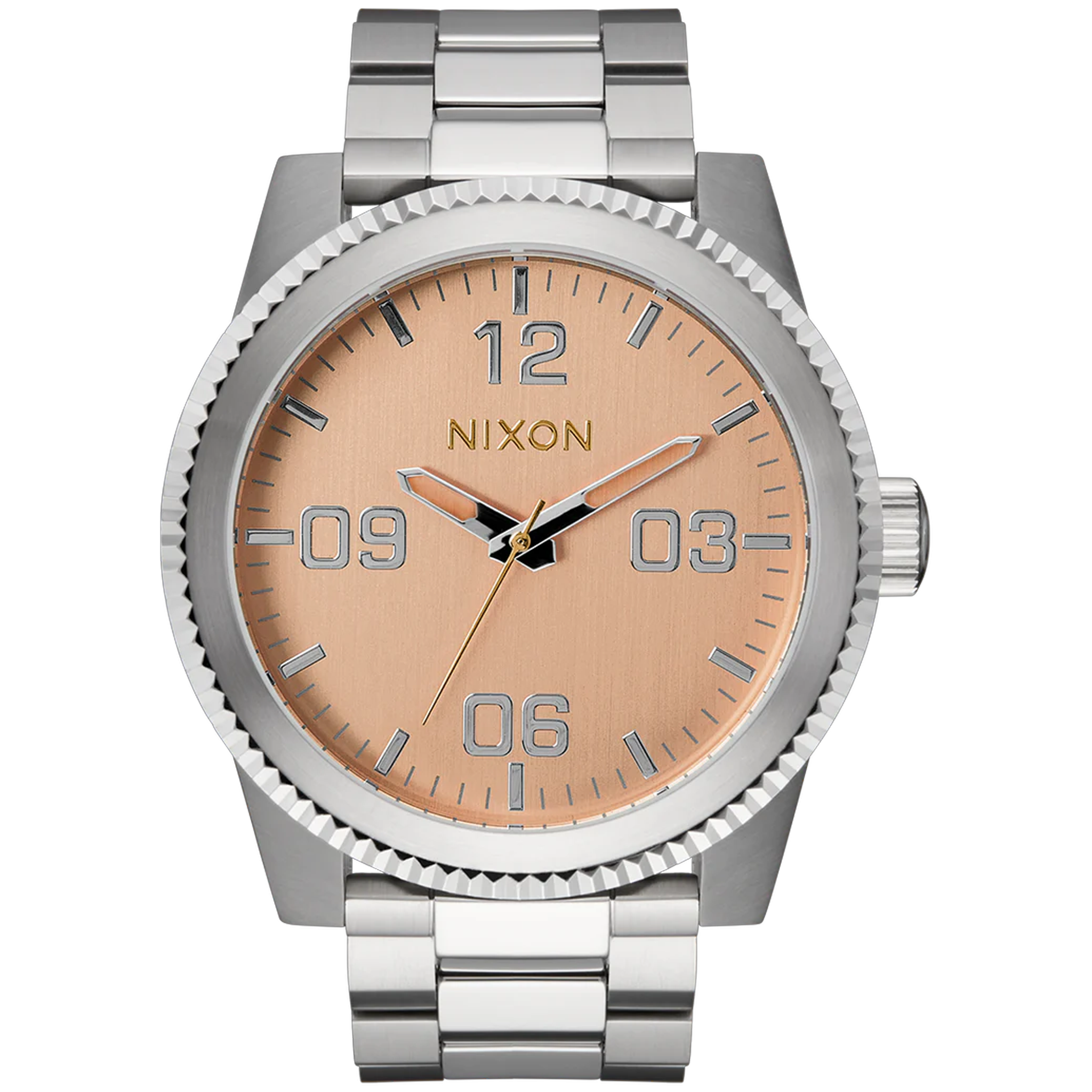Nixon Corporal 48mm SS - Silver/Coral