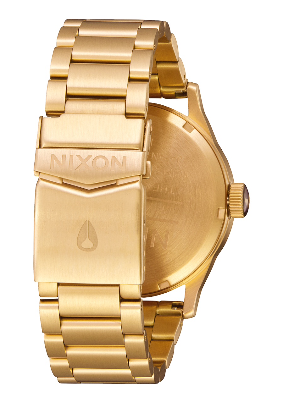 Nixon Sentry Stainless Steel Classic Watch Oxblood Sunray Gold