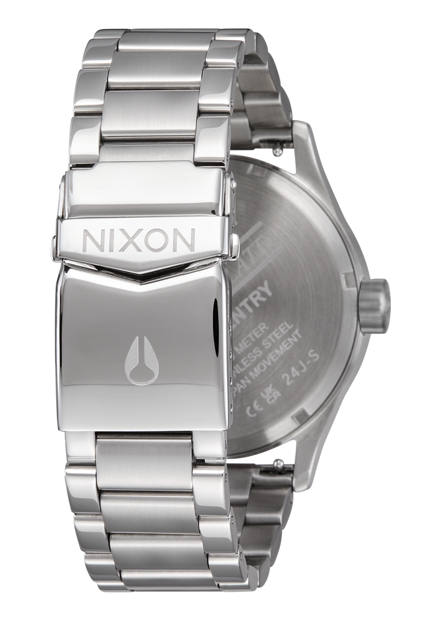 Nixon Sentry SS 42mm - Silver/Coral