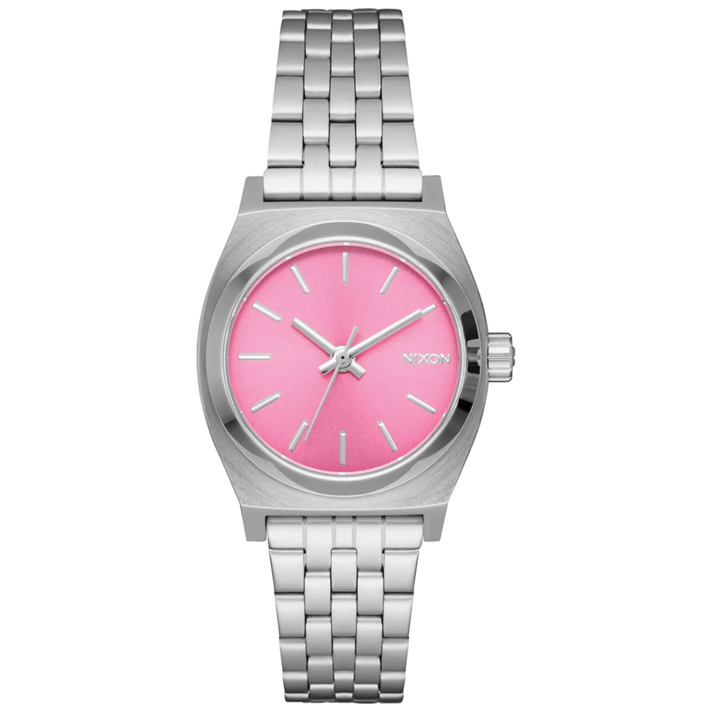 Nixon Watch Small Time Teller - Silver/Pink