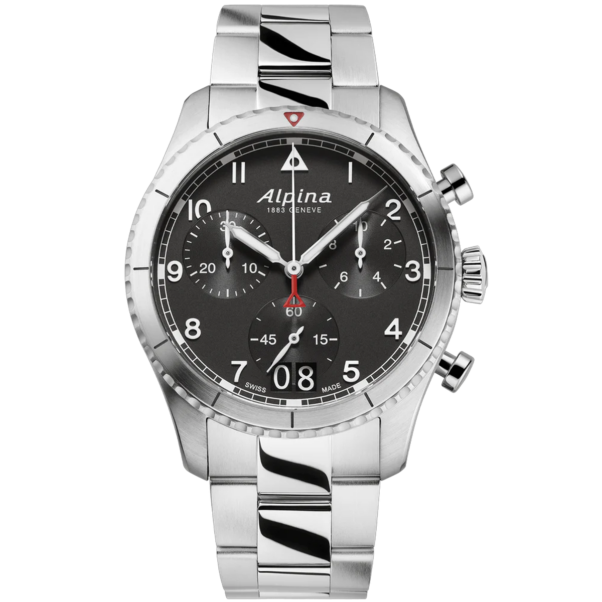 Alpina - Chronographe Pilote STARTIMER 41 mm - Cadran noir