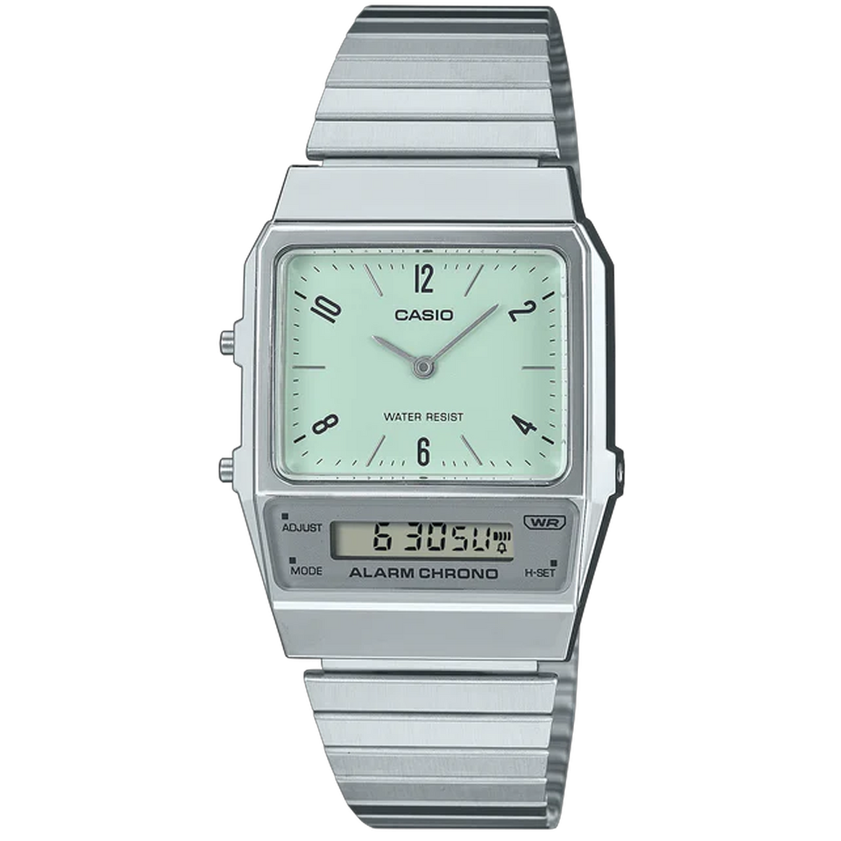 Montre analogique et numérique vintage Casio - Cadran en menthe