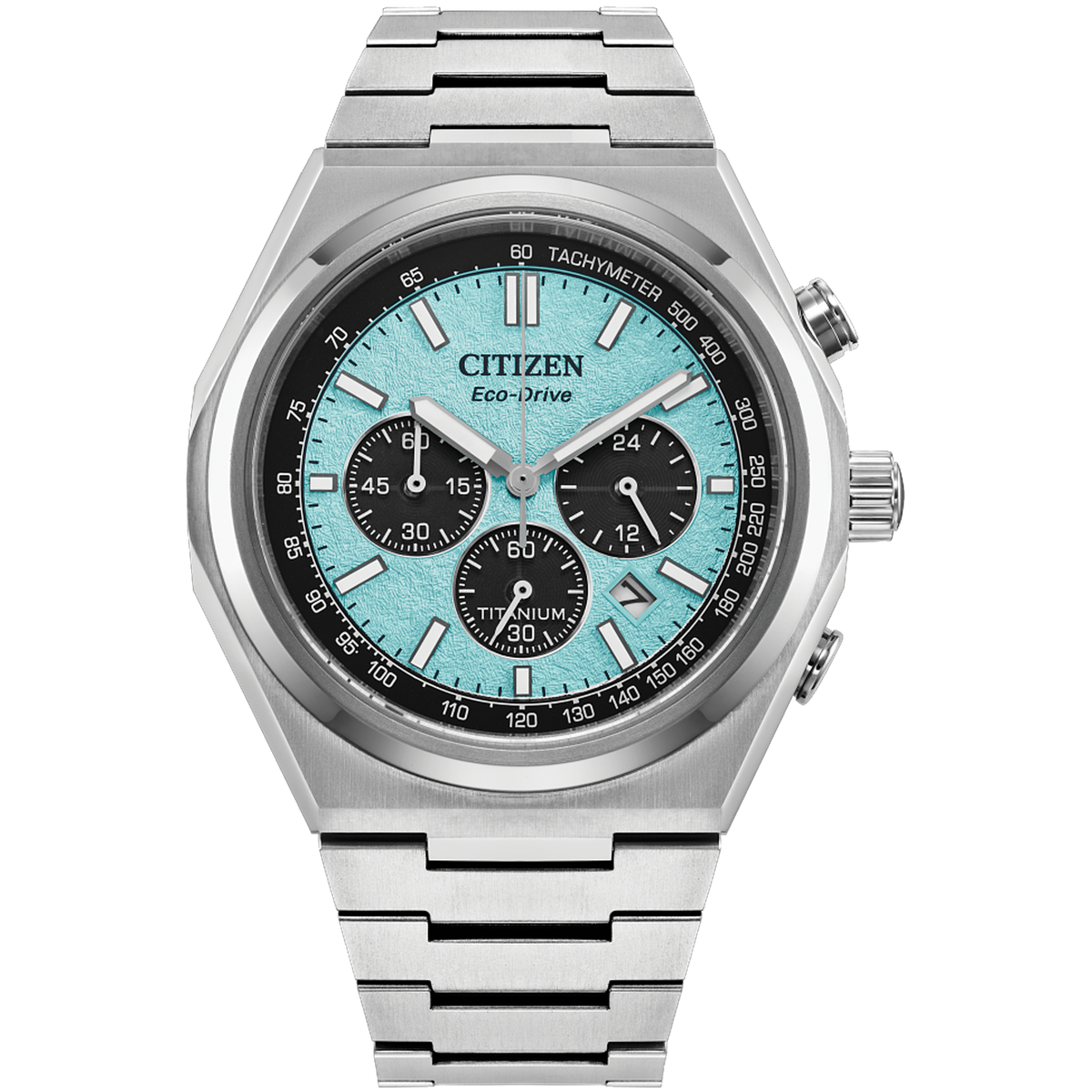 Citizen Eco Drive Forza Chrono Titanium Light Blue Dial