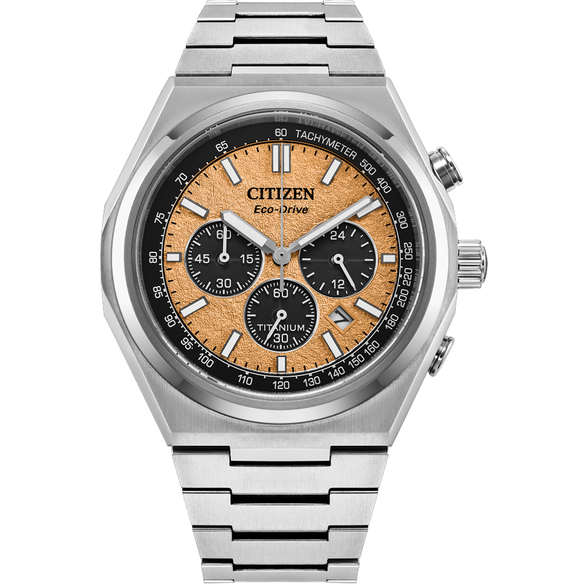 Citizen Eco-Drive - Forza Chrono Titanium - Cadran Saumon