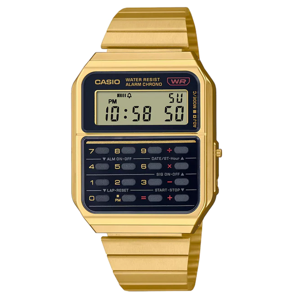 Casio Vintage Calculator Watch Gold CA500WEG1A Halifax Watch Company