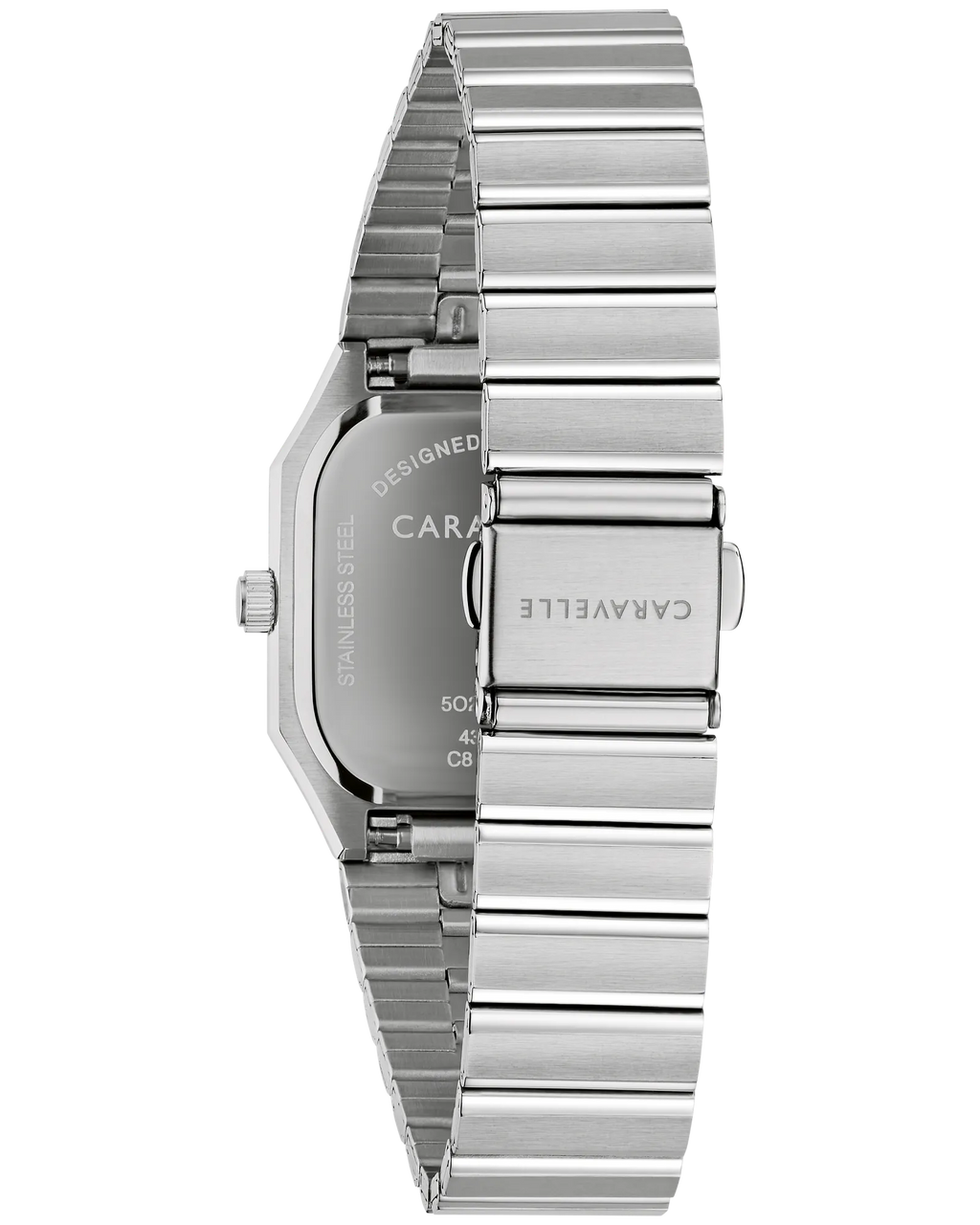Robe vintage Caravelle - Cadran bleu 32 mm, ton argenté