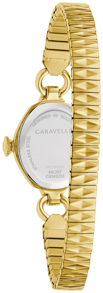 Caravelle Vintage Classique - Cadran argenté 19 mm, doré