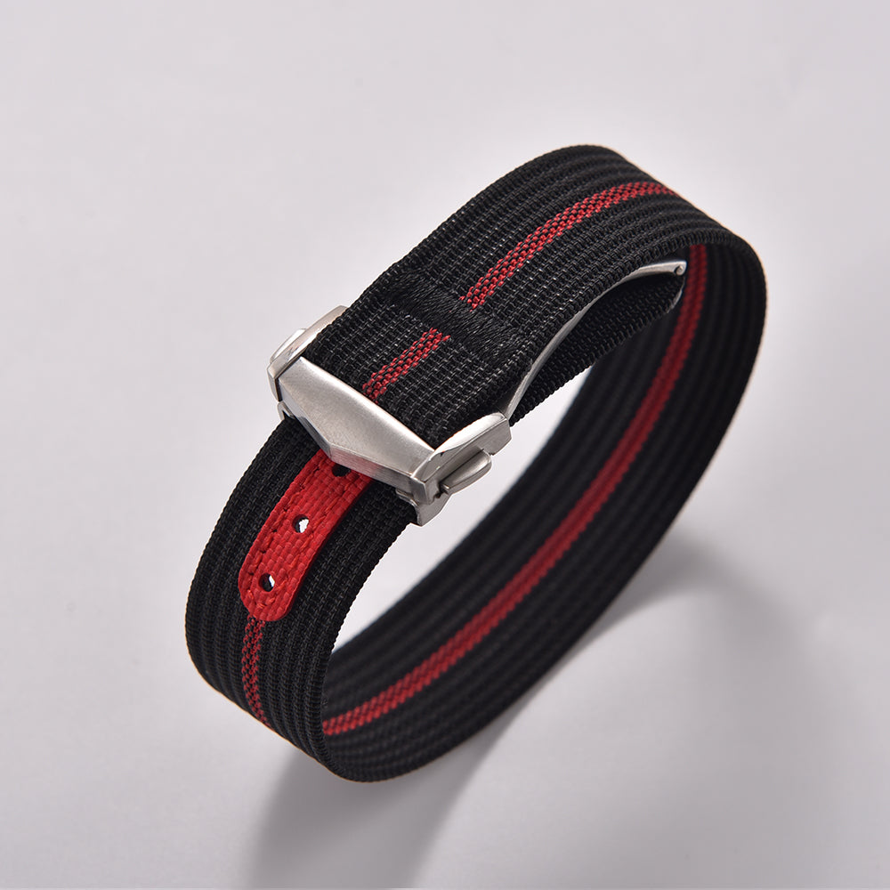 Single-Pass NATO Watch Strap with Deployant Clasp Halifax Watch Bands