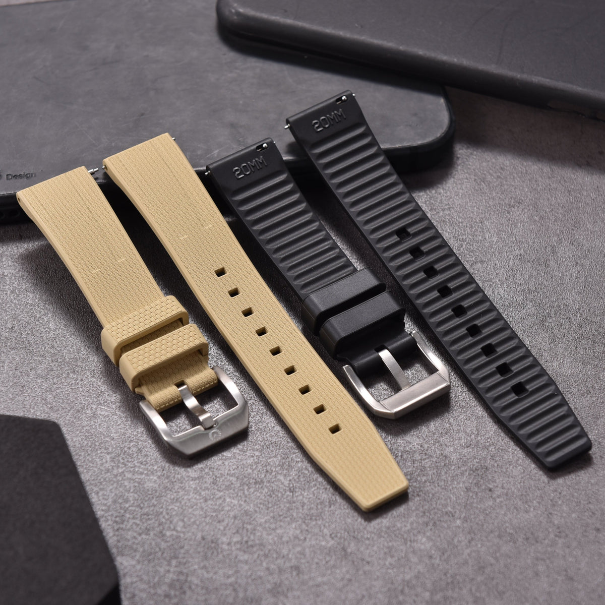 Halifax Watch Bands - Buslo FKM Rubber Strap