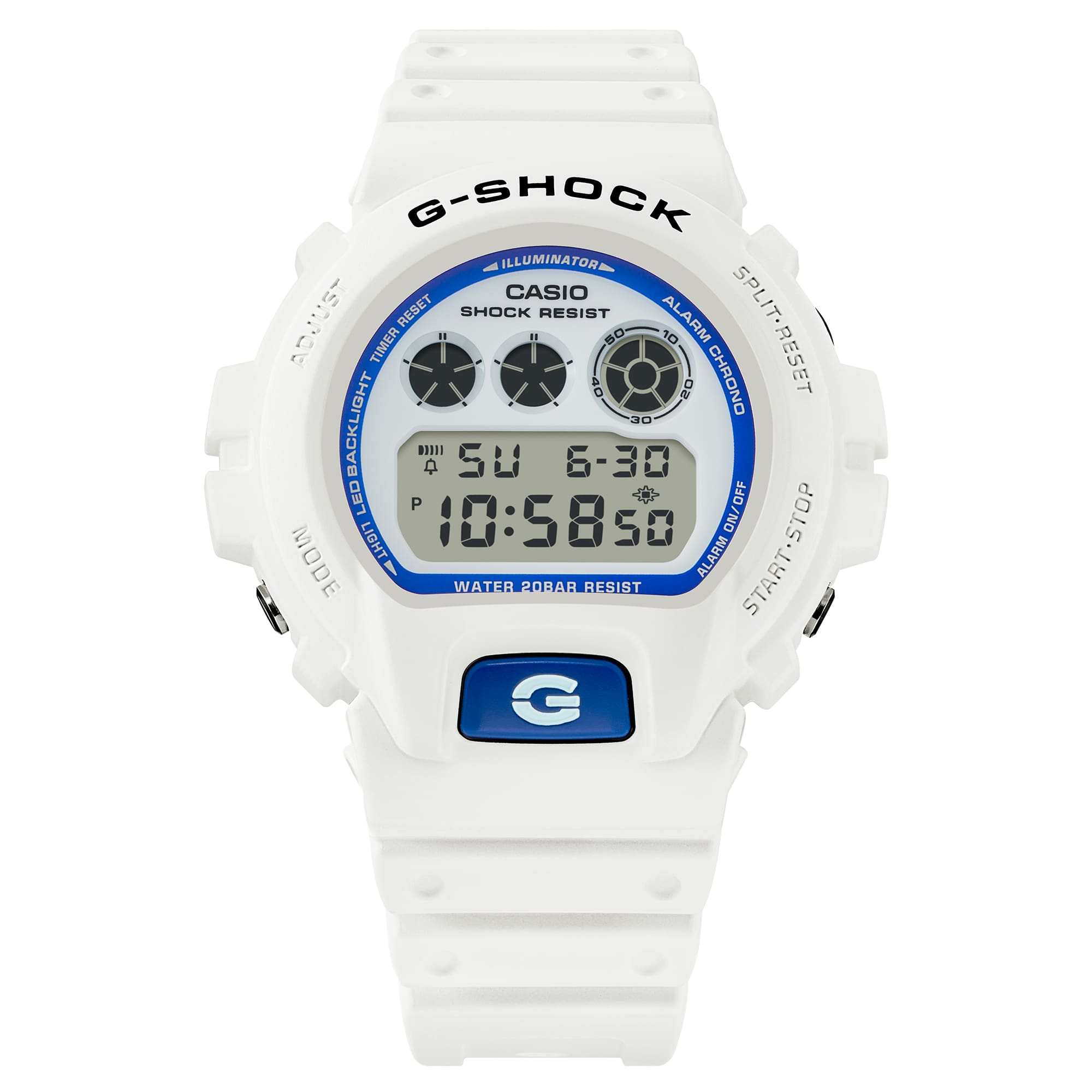 希少 CASIO G-SHOCK DW-6100 温度センサー 白文字盤 カシオ DW-6100-7V 温度センサー搭載 海外モデル – G-BRIDGES