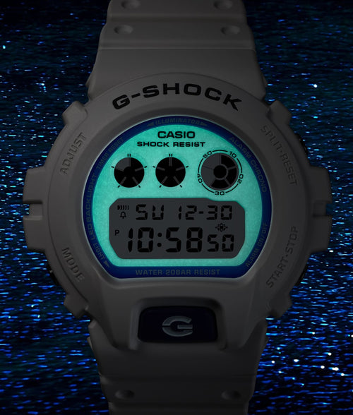 Casio G-Shock -  DW6900 Series - White with Blue Accents