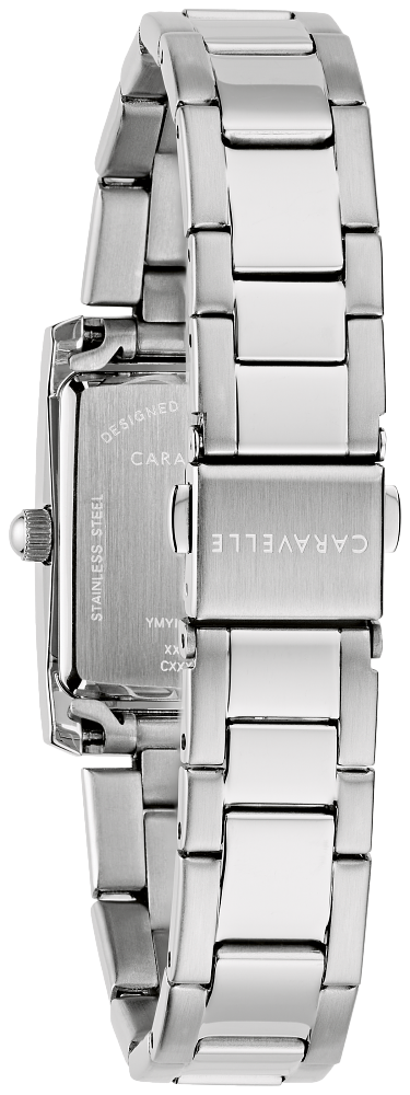 Caravelle Dress - Cadran rose 21 mm, ton argent