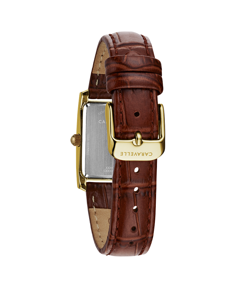 Caravelle Dress - Cadran argenté 21 mm ton doré