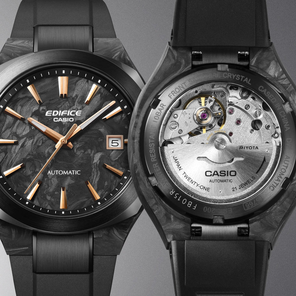 Casio Edifice Automatique - Cadran en Carbone Forgé - Blanc