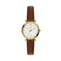 Fossil Carlie Mini - 28mm Brown Leather Watch ES5464