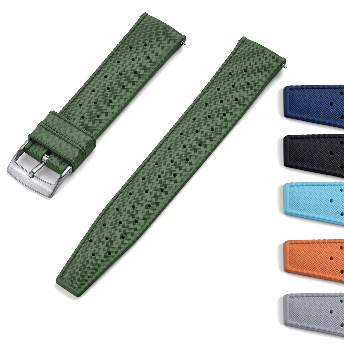 Halifax Watch Bands Classic Tropic FKM Rubber Strap