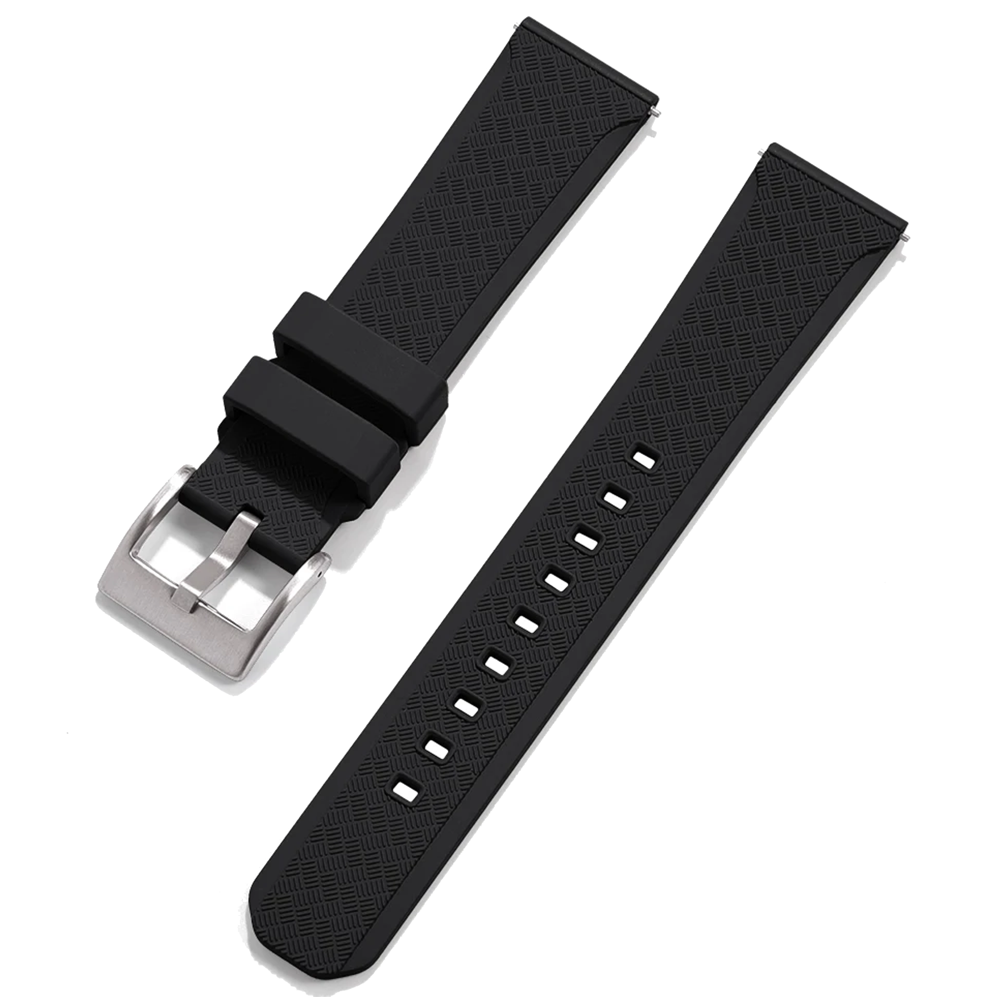 Halifax Watch Bands - Herringbone Textured FKM Rubber Strap