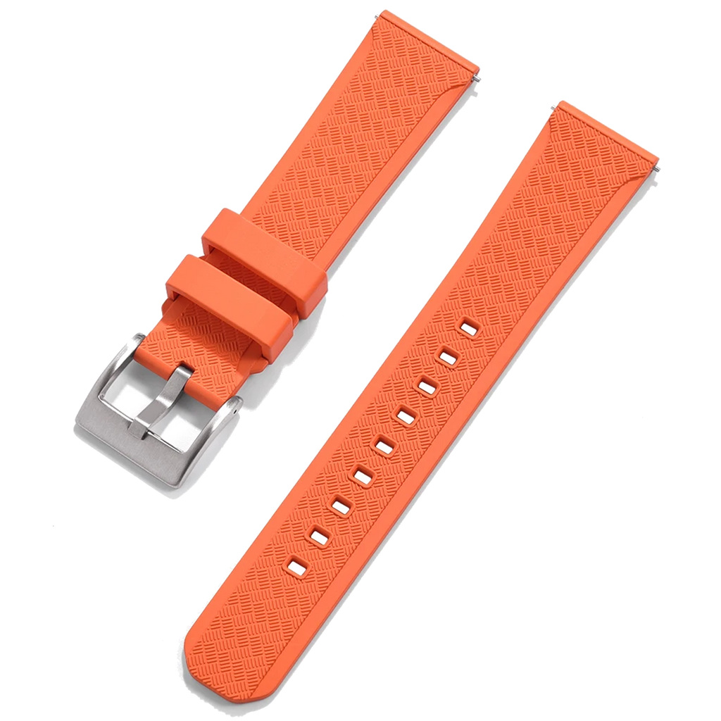Halifax Watch Bands - Herringbone Textured FKM Rubber Strap