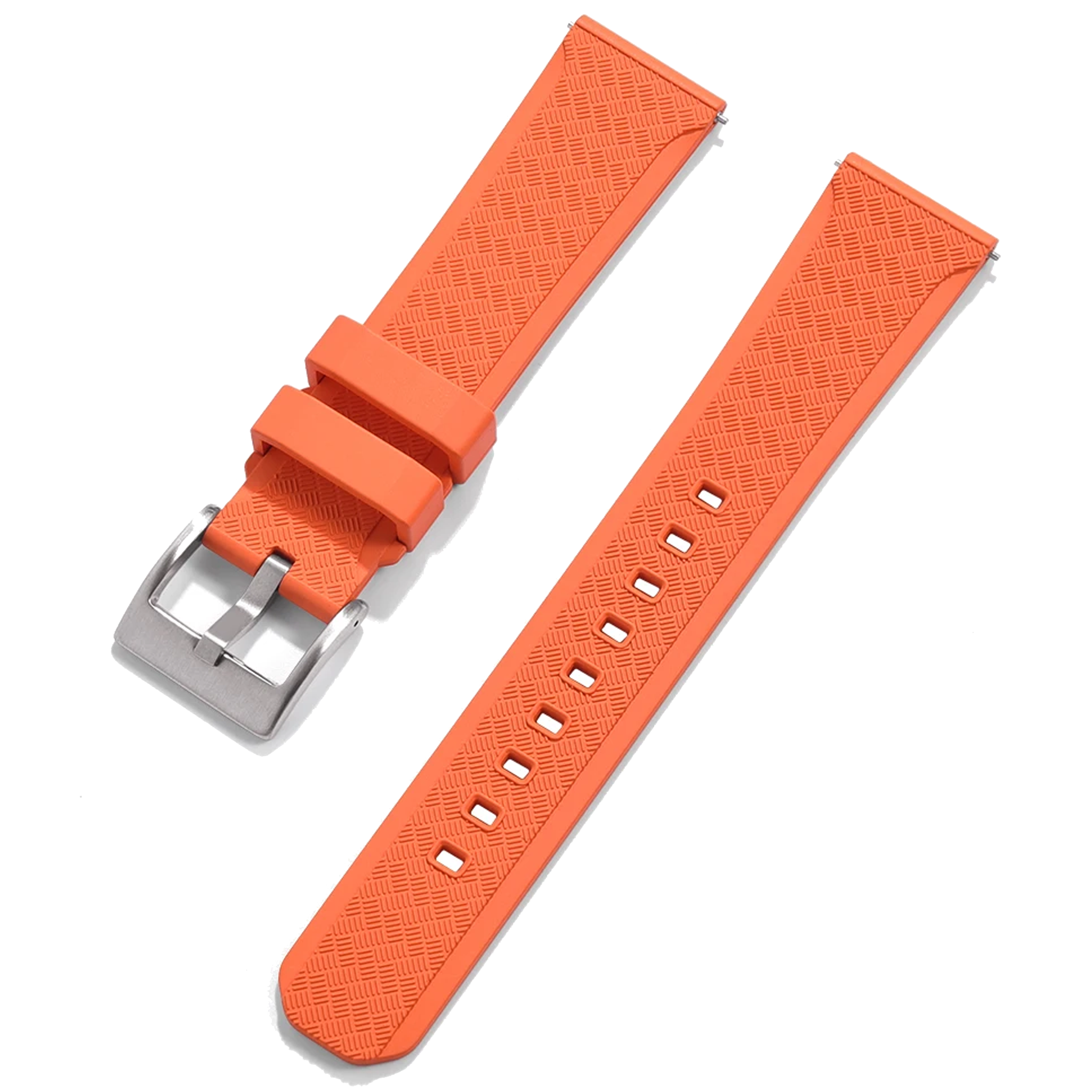 Halifax Watch Bands - Herringbone Textured FKM Rubber Strap