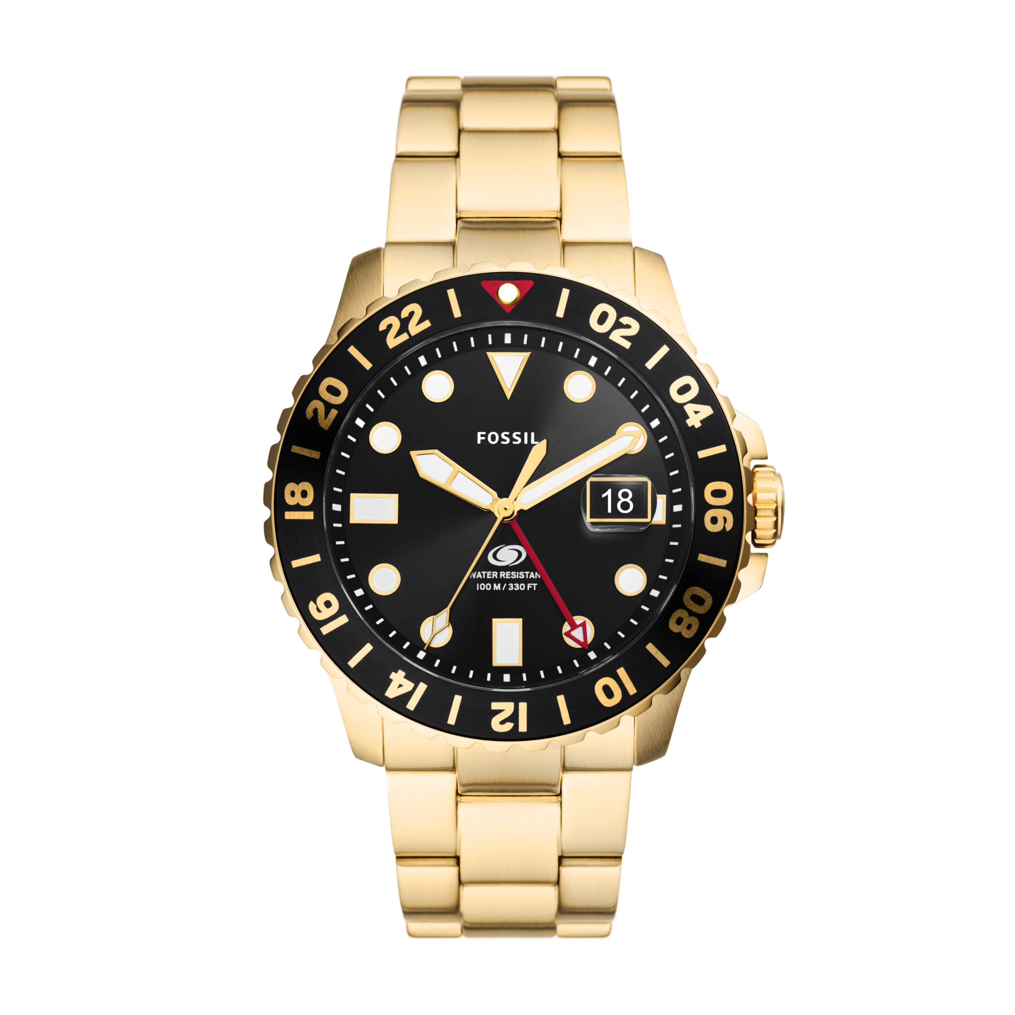 Fossil Blue GMT - 46mm Gold-Tone (FS5990) front view