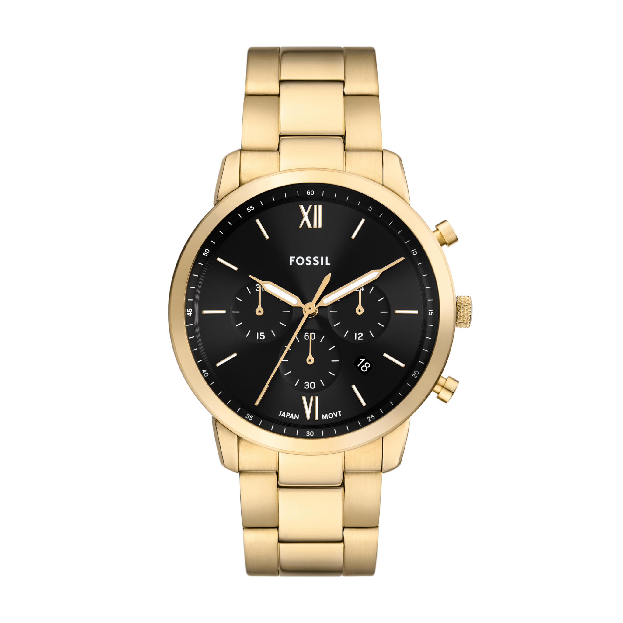 Fossil Neutra Chronograph - 44mm Gold-Tone (FS6093) front view