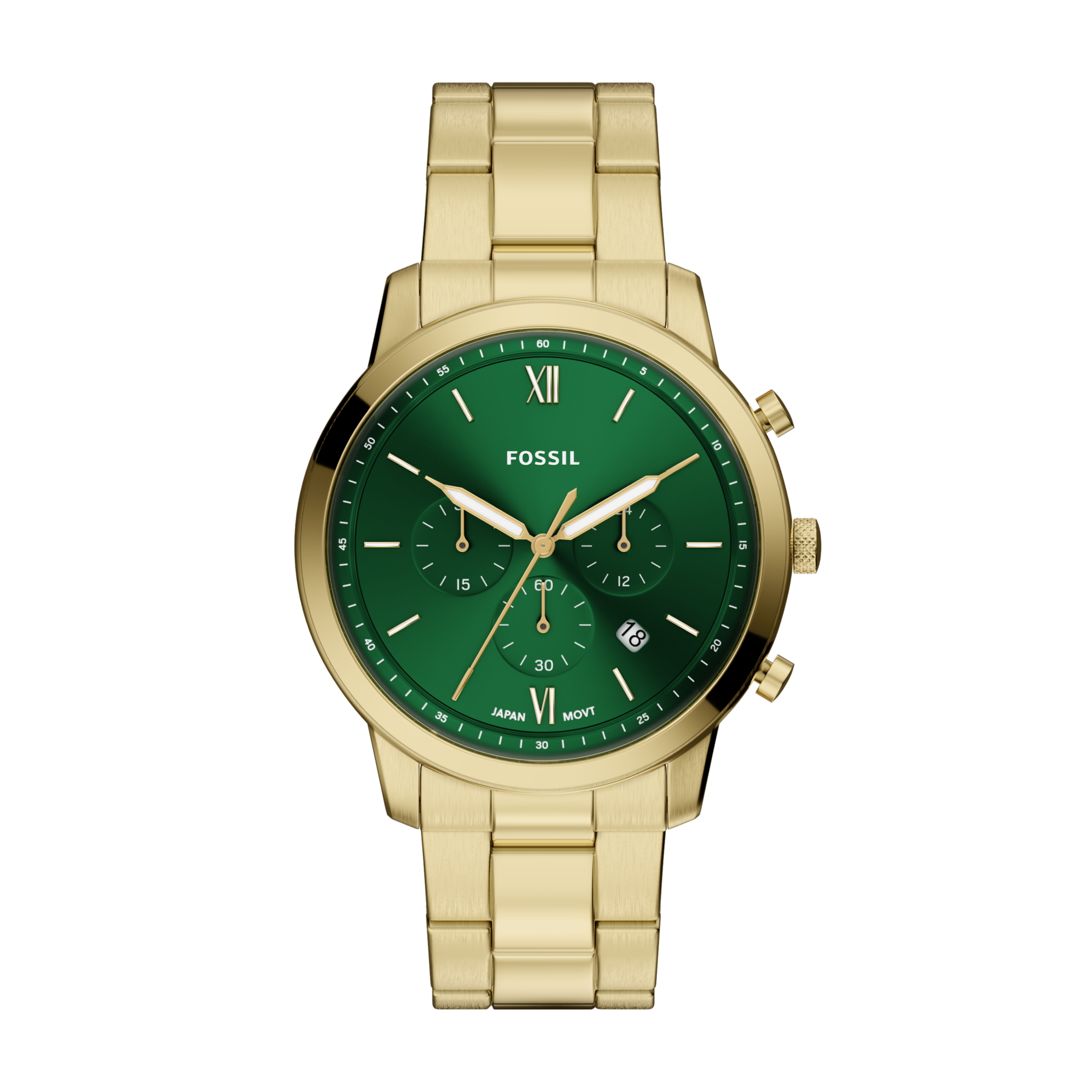Fossil Neutra Chronograph - 44mm Green Dial (FS6164) front view