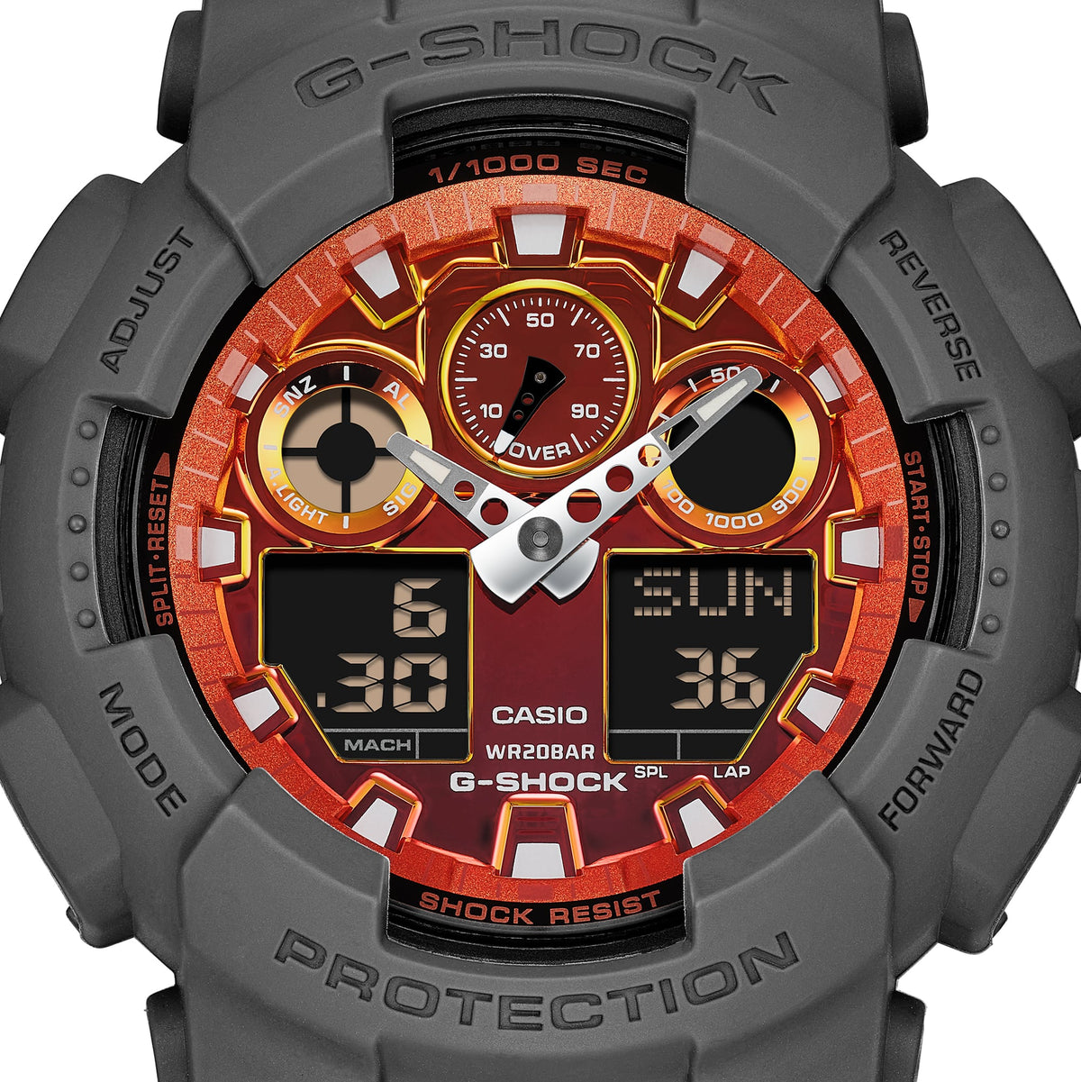 Casio G-Shock -  GA100 Series - Glowing Flames