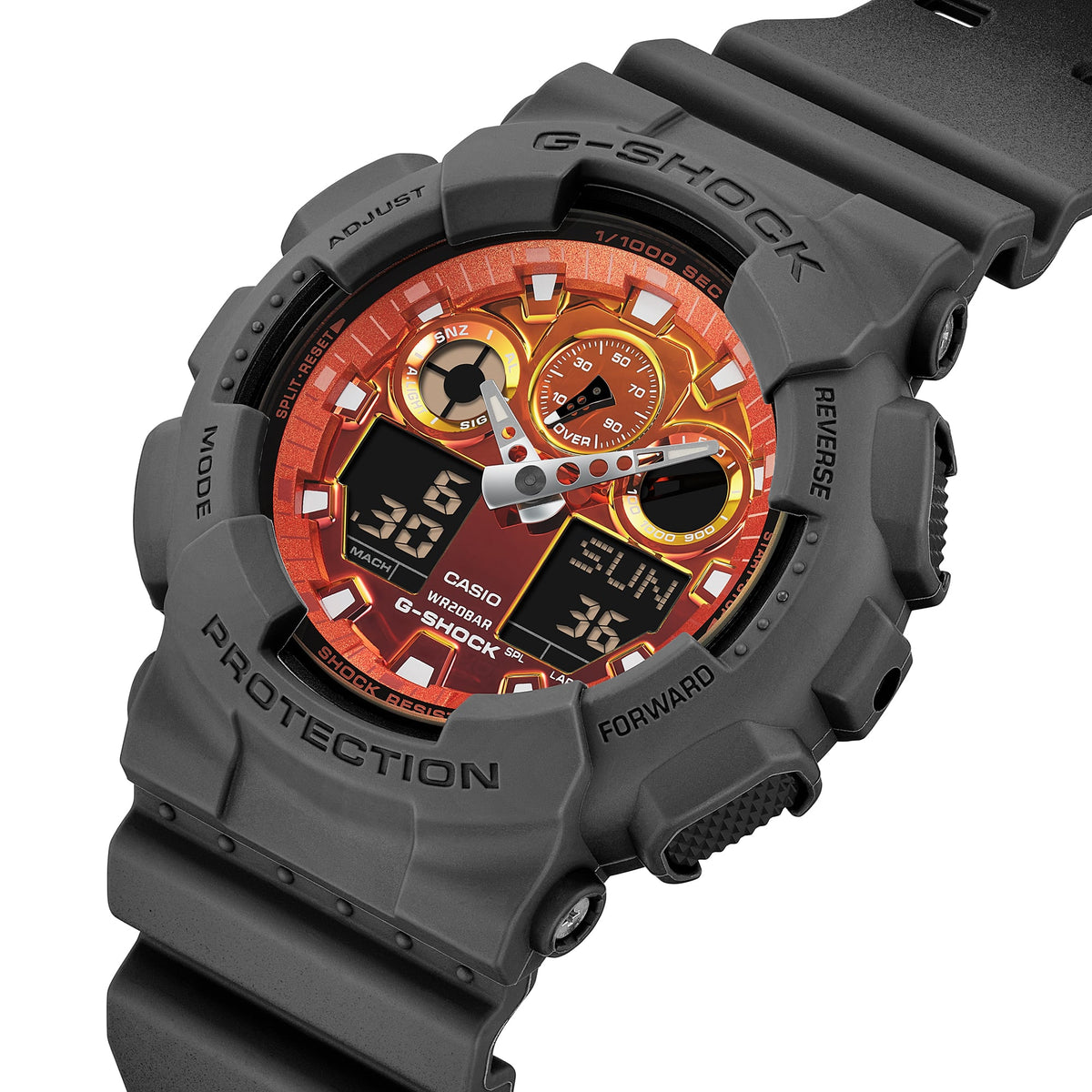 Casio G-Shock -  GA100 Series - Glowing Flames