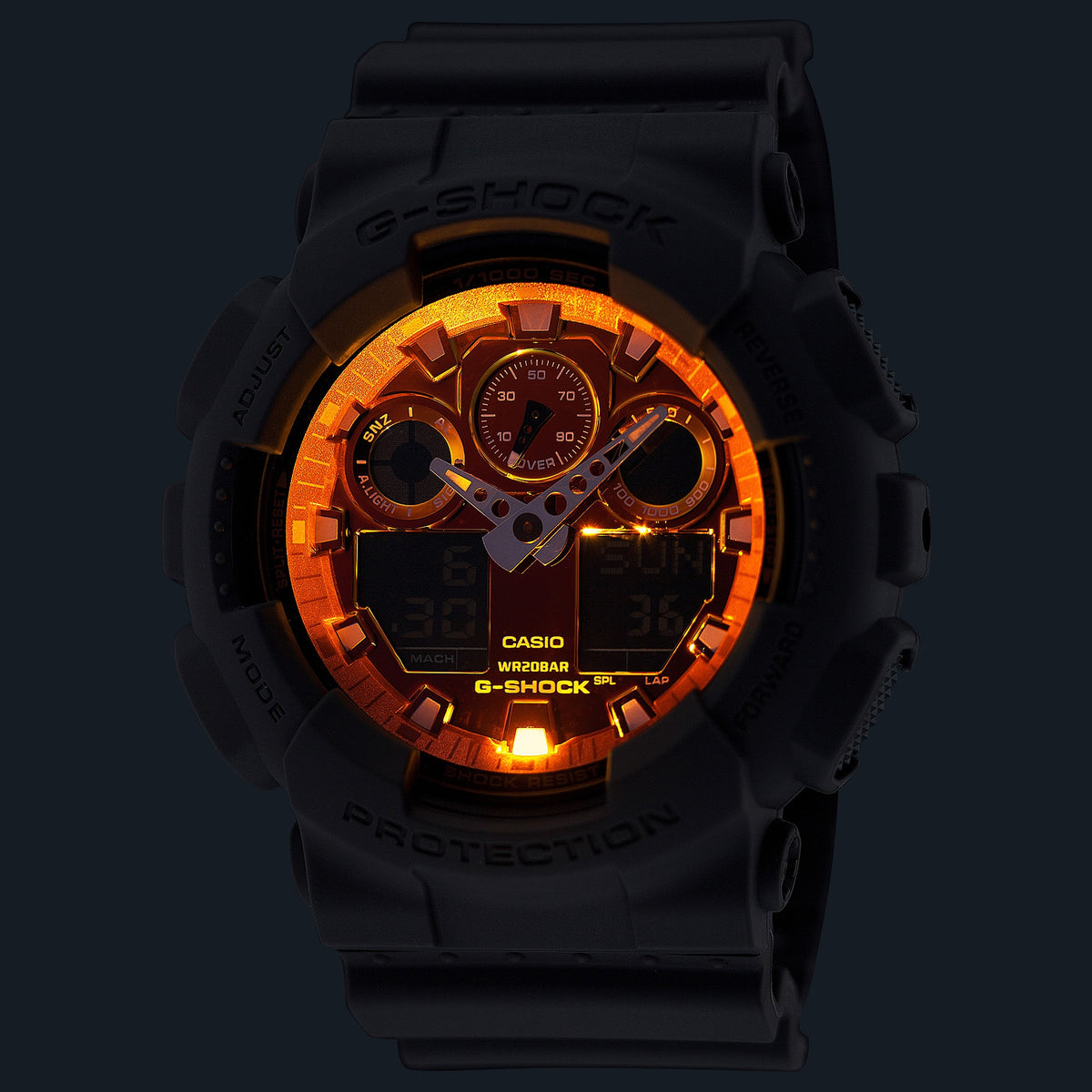 Casio G-Shock -  GA100 Series - Glowing Flames