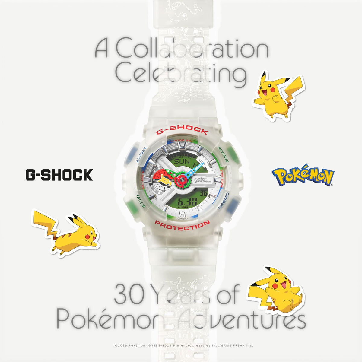 Casio G-Shock GA-110PKM-7A Pokemon 30th Anniversary Limited Edition