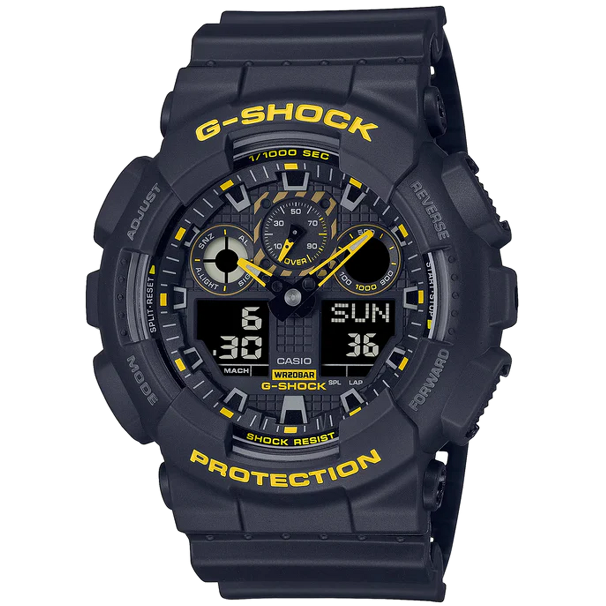 Casio G Shock GA100 Series Black yellow