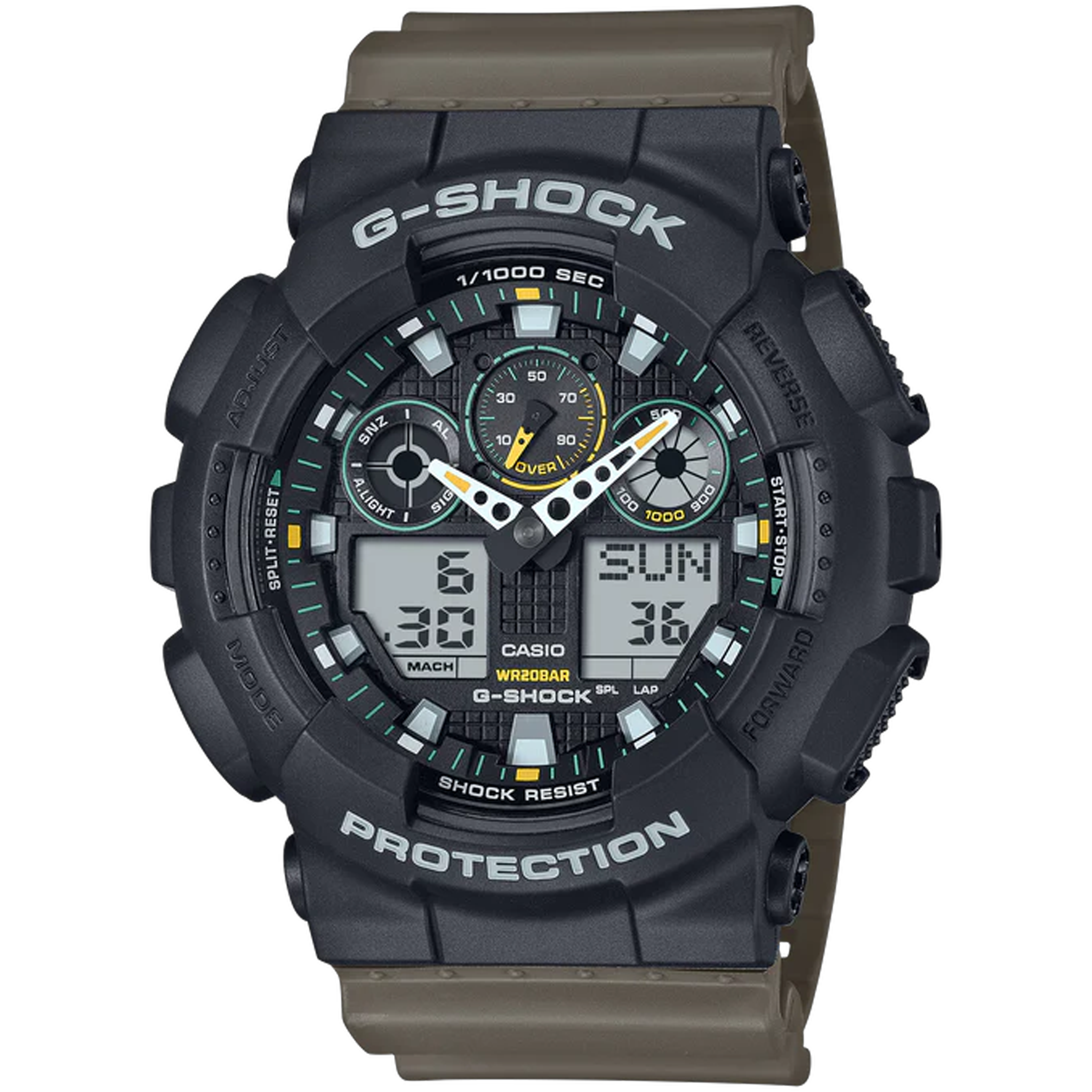 Casio G-Shock -  Ani/Digi - GA100TU-1A3