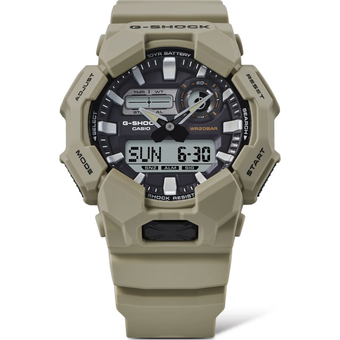 Casio G Shock 10 Year Battery Khaki