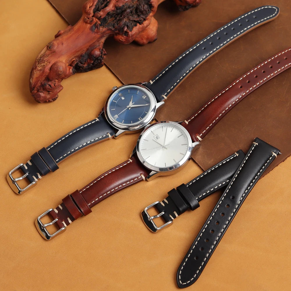 Halifax Watch Bands - Vintage Japanese Cordovan Leather
