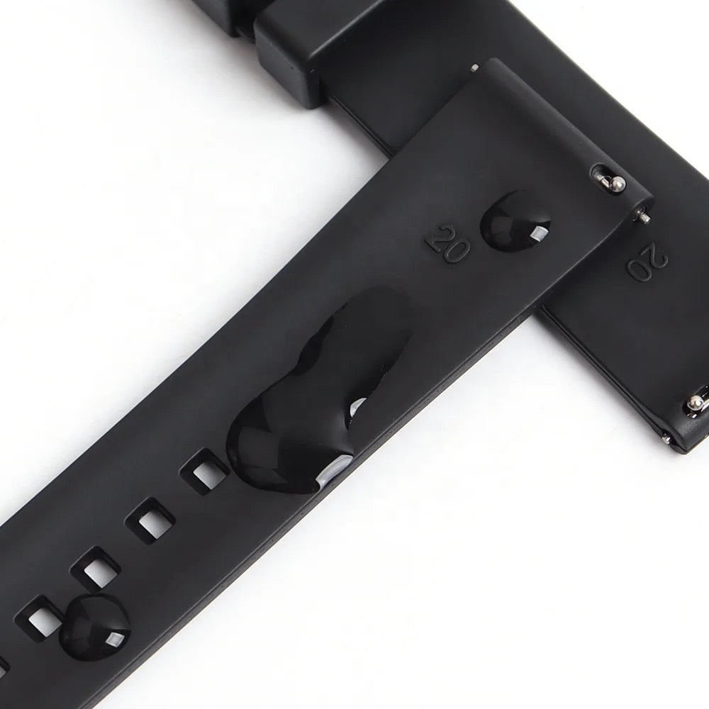 Halifax Watch Bands - Herringbone Textured FKM Rubber Strap